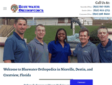 Tablet Screenshot of bluewaterorthopedics.com